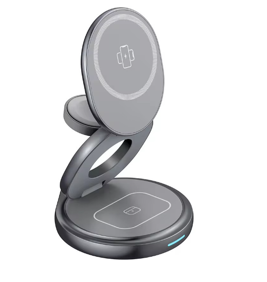 Foldable 30W Magnetic Wireless Charger Stand 3-in-1