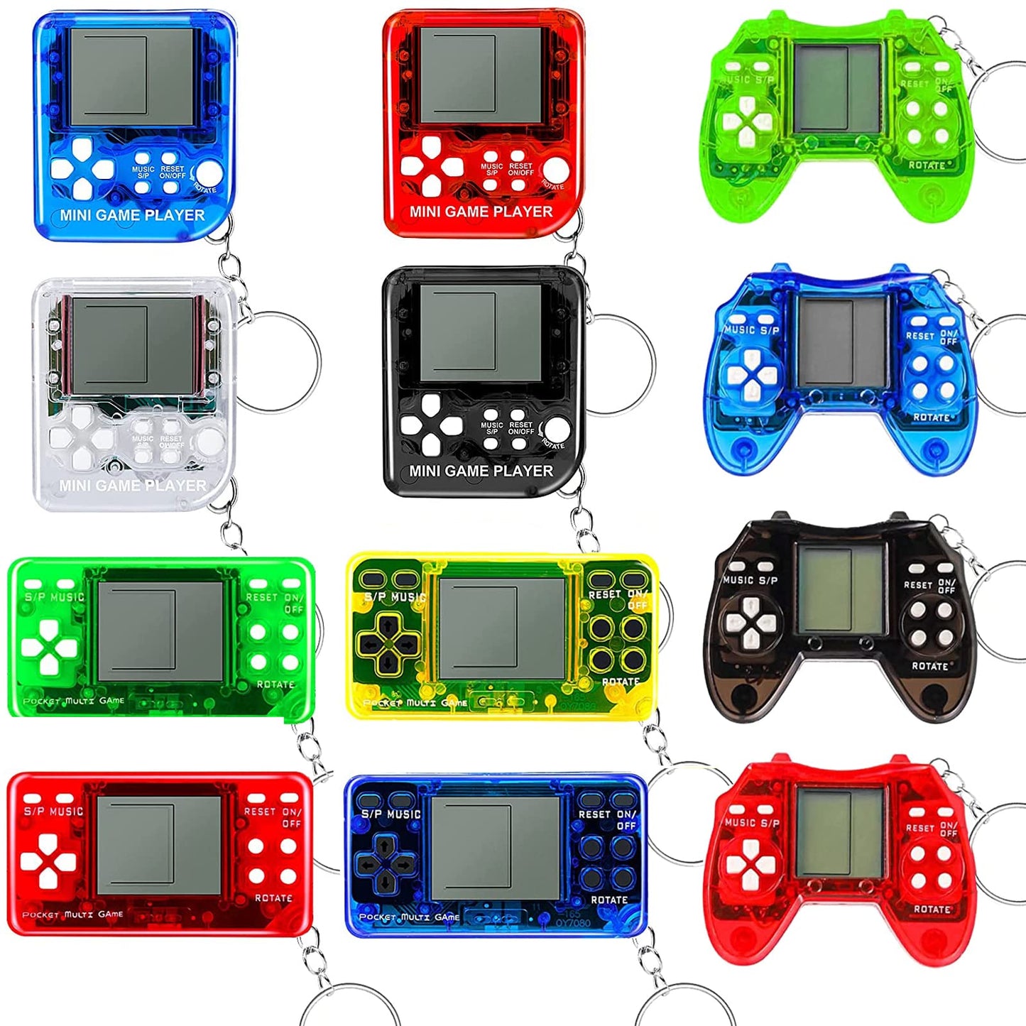 Carlerait 12 PCS Video Game Party Favors Video Game Keychain Birthday Gaming Party Supplies Goodie Bag Stuffers Gift Idea for Kids