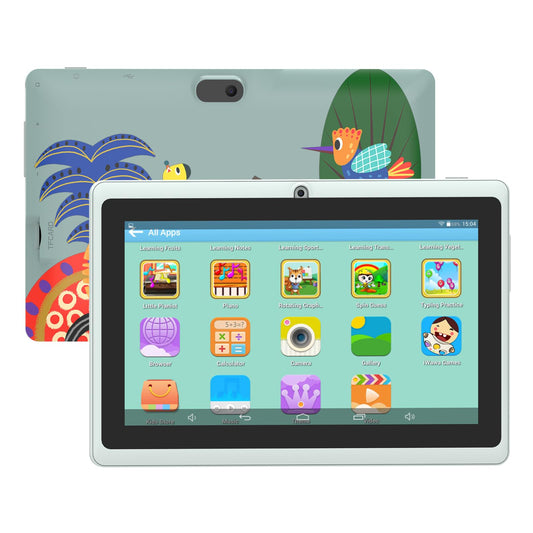 7-inch Kids Tablet for Kids Android 12 Kids Tablet 4GB RAM 32GB ROM Toddler Tablet WIFI Bluetooth Safe Eye Protection IPS Screen Parental Controls Dual Camera Transparent Case for Education Gaming