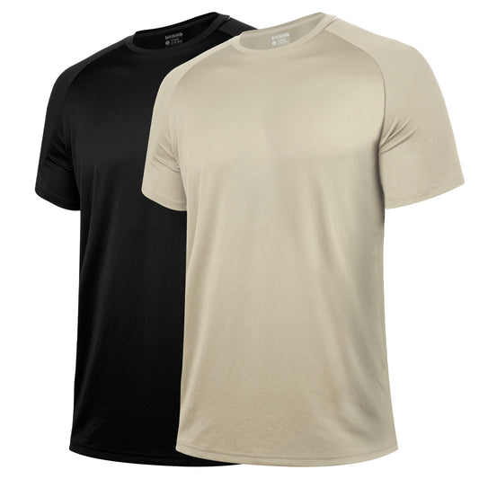 BRISIRA Cooling Workout T Shirts Men Lightweight Short Sleeve Quick Dry Fit Performance Gym Tees Moisture Wicking Athletic