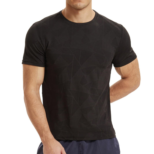 LukBerd Mens Dry Fit Shirts Black t Shirts for Men Lightweight Athletic Shirts for Men Short Sleeve Moisture Wicking Running Workout Gym Shirts 3XL