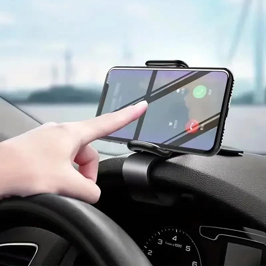 ushemi Car Phone Holder-Multifunctional Car Phone Holder for Dashboard Sun Visor Rearview Mirror Table 360°Rotatable and Retractable Car Phone Holder Car Phone Holder Fit for All Phone and Car