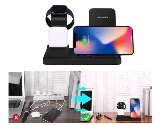 3-in-1 Wireless Charger for Apple Devices and Stand