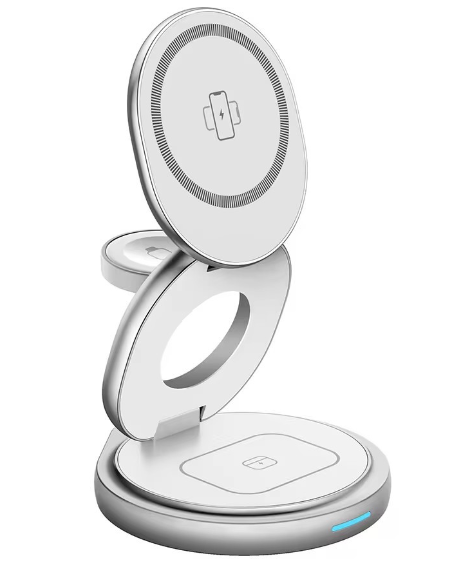 Foldable 30W Magnetic Wireless Charger Stand 3-in-1